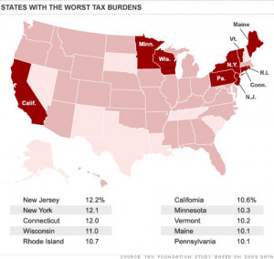 State Tax Burdens. Full list of all states is posted in the linked ...