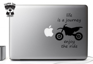 Dirt Bike Life is a Journey Quote Art Vinyl Decal Sticker for MacBook ...