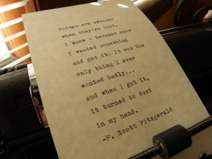 Scott Fitzgerald Quote Handtyped on Vintage by DaysLongPast, $10.00 ...