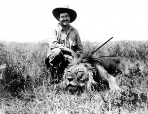 Ernest Hemingway on safari, Africa. January, 1934
