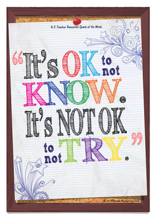 Tags: Its Ok To Not Know Childrens Quote , Childrens Quotes , Quotes ...