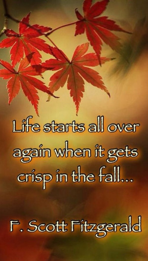 Scott Fitzgerald... Fall Quote / autumn