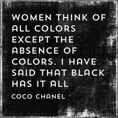 black color#coco chanel#quotes