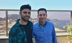Glenn Greenwald (right) and his partner David Miranda, who was held by ...