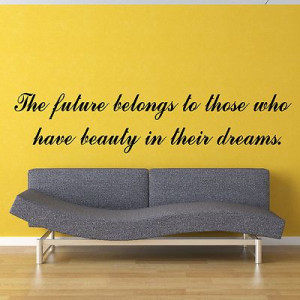 Future Dream Quote Wall Sticker / Art Decortation Home Design Vinyl ...