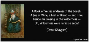 Book of Verses underneath the Bough, A Jug of Wine, a Loaf of Bread ...