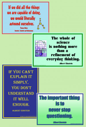 Complete 4 Poster Set - Complete 4 Poster Set - Great Science Quotes