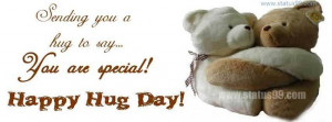 Sending You A Hug To Say You Are Special Happy Hug Day Graphic