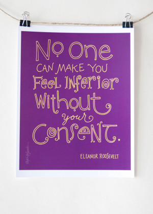 Eleanor Roosevelt Quote - Digital Print Mini Poster