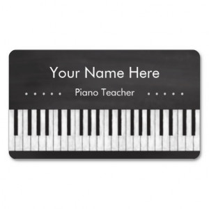Piano Teacher Business Cards
