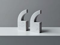 Quote mark marble bookends.