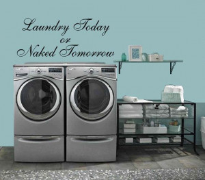 Laundry Room: Laundry Today or Naked Tomorrow