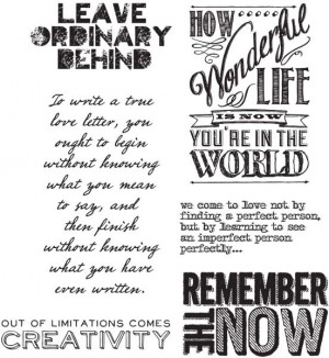 ... Stampers Anonymous Tim Holtz Cling Mounted Stamp Set - Random Quotes