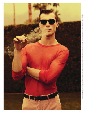 Supermodel Clement Chabernaud posing for GQ Style Germany's spring ...