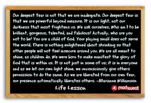 Motivational Quotes Our Deepest Fear Images