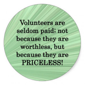 Priceless Volunteers Round Stickers