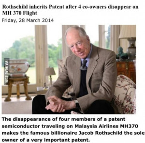 Flight 370 & Jacob Rothschild not too surprising connection.