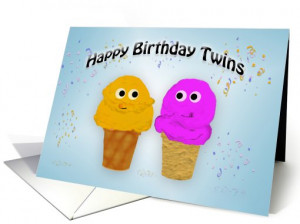 Happy Birthday Twins card (191916)