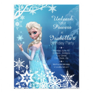 Elsa Frozen Birthday Party Invitations