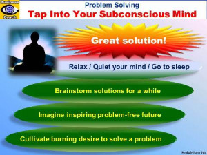 Why should we limit our problem solving skills to conscious techniques ...