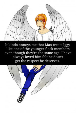 It kinda annoys me that Max treats Iggy like one of the younger flock ...