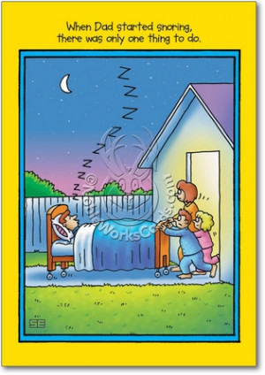 Dad Snoring Naughty Funny All Occasions Card Nobleworks