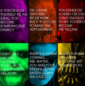 Protagonists quotes from Batman movies. The quotes they use are to ...