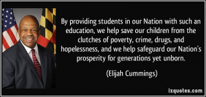 By providing students in our Nation with such an education, we help ...