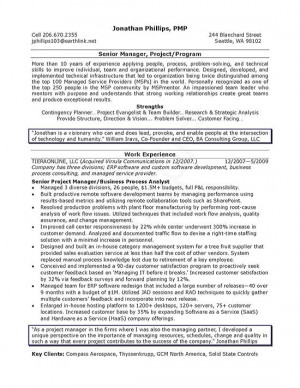 Senior IT Manager Resume Example – Page 1