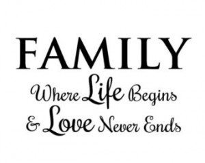 Wall Quotes - Wall Sayings - Family Quotes - Family, Where Life Begins ...