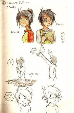 The Hunger Games Wiress and Beetee Sketches