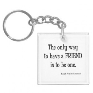 ... Emerson Inspirational Friendship Quote Square Acrylic Key Chain