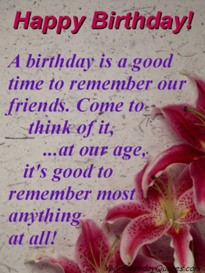 Funny Birthday Quote About Age