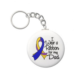 Dad - Bladder Cancer Ribbon Keychain by www.cancerapparelgifts.com