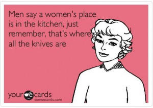 blonde, boy, ecards, funny, girl, guy, hilarious, kitchen, knices ...