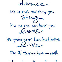 Dance Sing Love Rubber Stamp