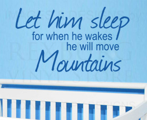 Details about Wall Quote Decal Sticker Vinyl Art Let Him Sleep He Will ...