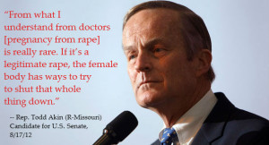 MO GOP Senate hopeful Todd Akin says pregnancy from 