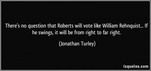 ... If he swings, it will be from right to far right. - Jonathan Turley