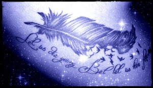 Cute Feather & Quote TattooFeathers Quotes Tattoo, Feather Quote ...