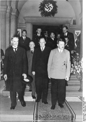 Neville Chamberlain and Adolf Hitler in Bad Godesberg, Germany, 22-24 ...
