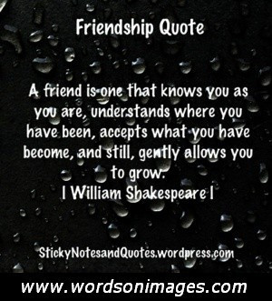 Shakespeare quotes friendship