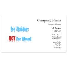 Unique Funny ice fishing sayings Business Cards