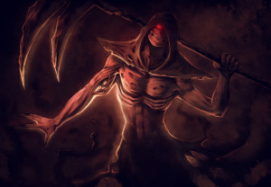 Dark Grim Reaper horror skeletons skull creepy anime wallpaper ...