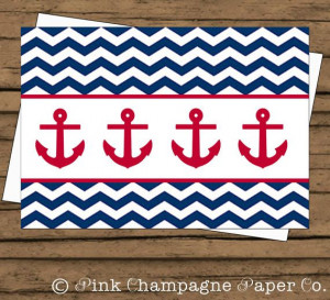 ... Anchors, Thank You Cards, Instant Download, Nautical Cards, 5 00, 500