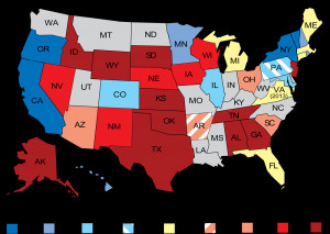 Map 1 2014 Crystal Ball gubernatorial ratings