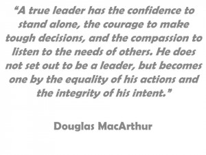 Douglas McArthur quote about leadership