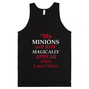Funny Minions Pink White Text Tank Top American Apparel Unisex