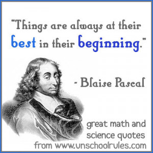 ... off a fun new series: Quotes by great mathematicians and scientists