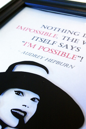 Audrey Hepburn quote DIY project
